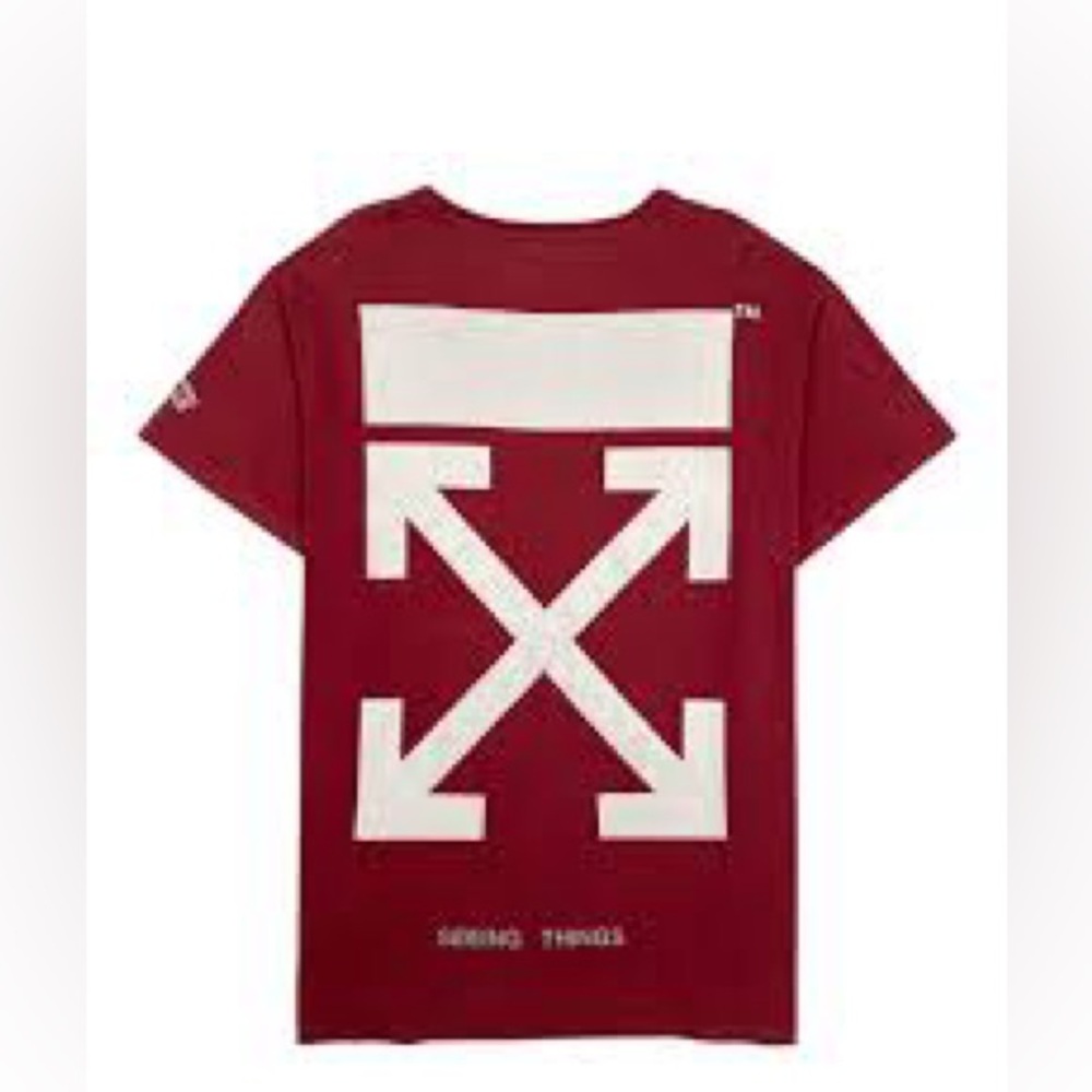 Off White Arrows Tee - Burgundy - Picture 2 of 4